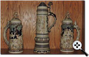 Pabst beer steins