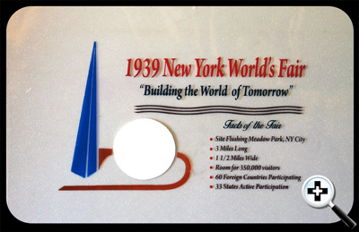 1939 New York World's Fair placemat created by Jackie Collins - July 2015