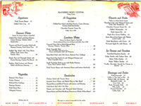 Stouffer's Restaurant Menu - Inside