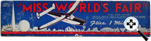 'Miss World's Fair' Flying Model Airplane