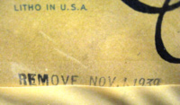 Remove November 1, 1939 stamped on RR poster