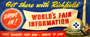 1939 World's Fair Richfield Service Station Banner