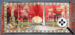 World's Fair Rug with Statue of Liberty backwards