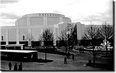 Railroad building at the 1939 New York World's Fair