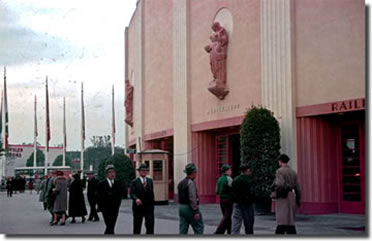 Railroad building at the 1939 New York World's Fair