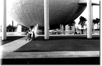 Trylon and Perisphere base structure