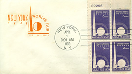 The First Day of Issue - 1939 New York World's Fair