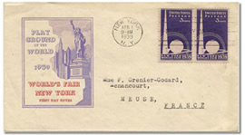 The First Day of Issue - 1939 New York World's Fair