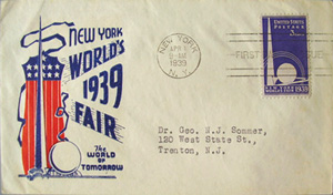 Worlds Fair First Day of Issue April 1, 1939