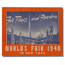 For Peace and Freedon - 1940 New York World's Fair sticker