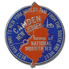 Camden New Jersey 1939 New York World's Fair sticker