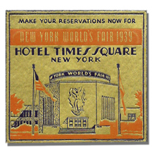 Hotel Times Square - New York World's Fair sticker