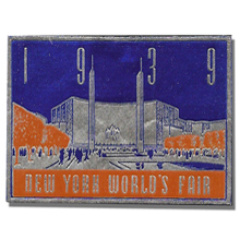  1939 New York World's Fair metalic sticker