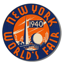 1940 NY World's Fair sticker