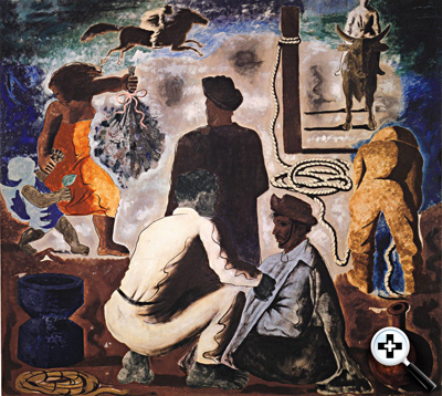 Cena Gaucha (Gaucho scene)  by artist Candido Portinari