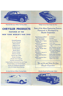 Chrysler Motor Corporation Booklet