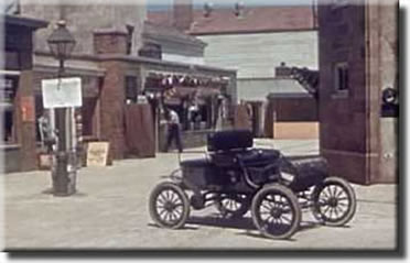 Horseless carriage in Old New York