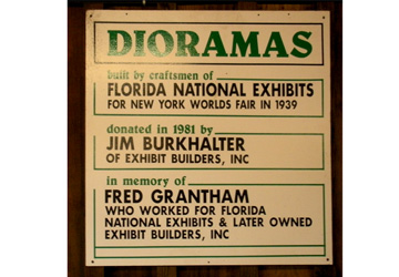 Florida's diorama sign in 2012 